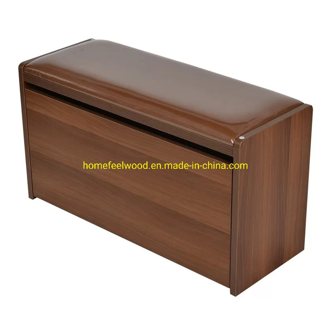 Wooden Bench Storage Shoe Cabinet with Seat (HF-WF0403)