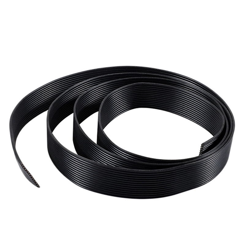 UL2468 PVC Insulated Black Flat Wire 16-30AWG Tinned Copper Flexible Flat Ribbon Wire