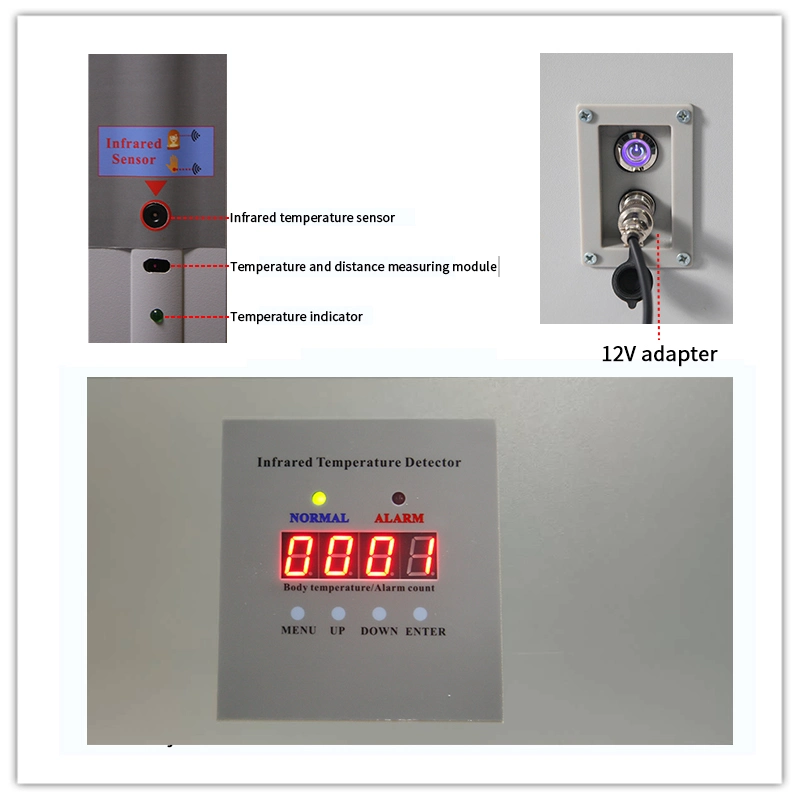 Temperature Detector Door for Fast Work Through, IR Thermal Imaging Security Door Metal Frame Ce FCC