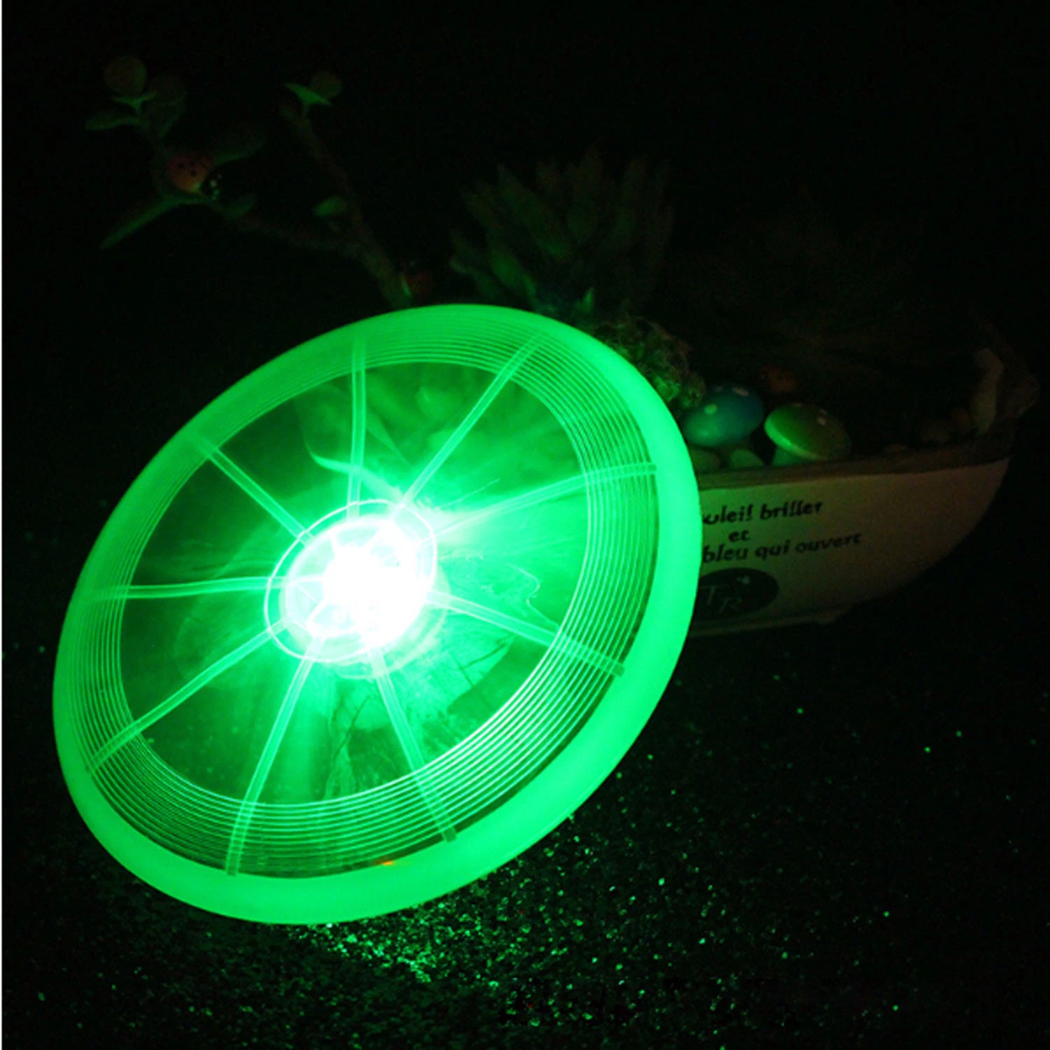 LED se encienden Frisbee luminoso Multifunción arrojar Juguetes Juguetes Mascotas