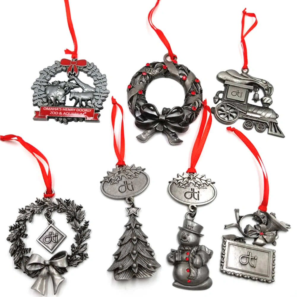 Customize Shape Metal Christmas Tree Ornament Decoration Custom Ornaments