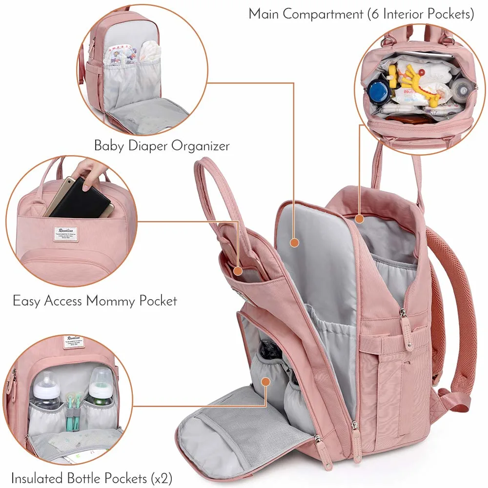 Diaper Bag Backpack, Multifunction Travel Back Pack Maternity Baby Changing Bags, Large Capacity