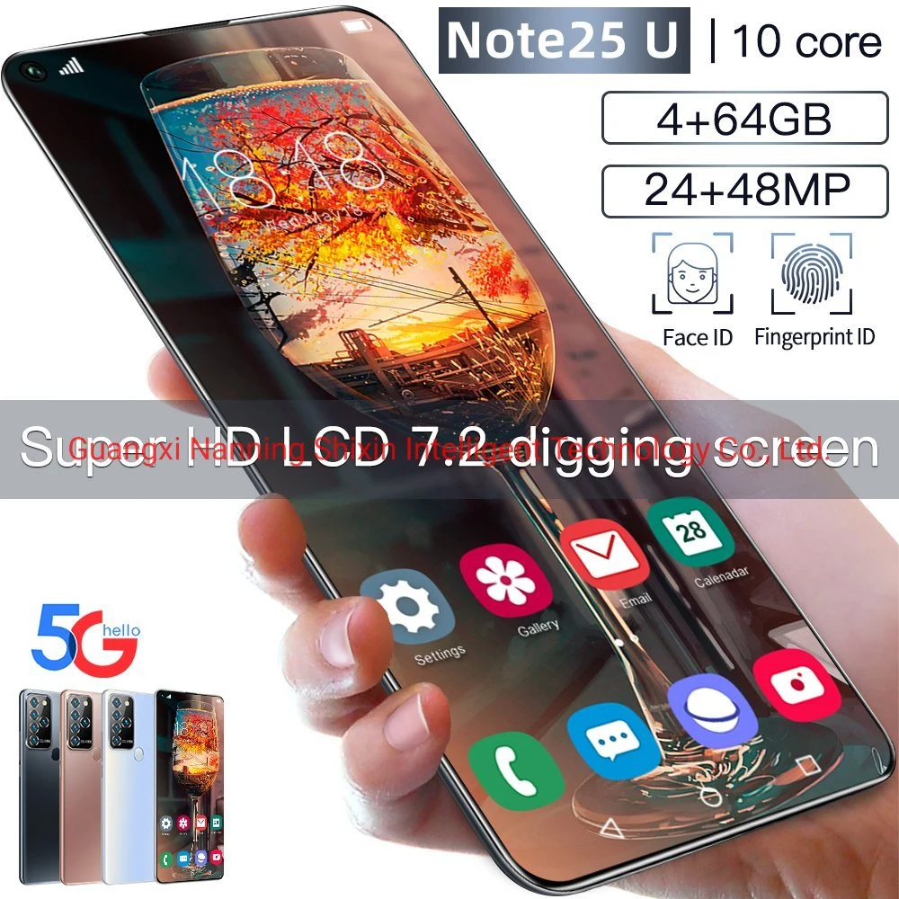 Hinweis 25U 4G64GB+ Smartphone AMOLED Bildschirm Androidd 10,0 Telefon mit Gesichtsentsperrung, Handys