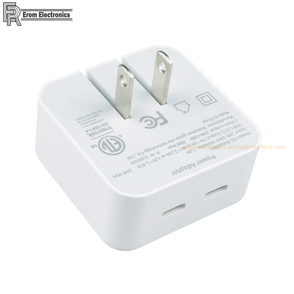 Newest Cell Phone Charger Portable Dual Type-C Charger 5V3a Fast Charging USB C Wall Charger Travel Cargadores PARA Celulares