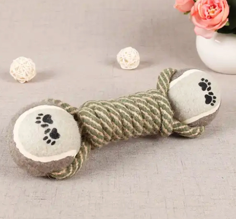 Pet Cotton Tetherball Toy Dumbbell Dog Molar Tetherdog Stress Pet Product