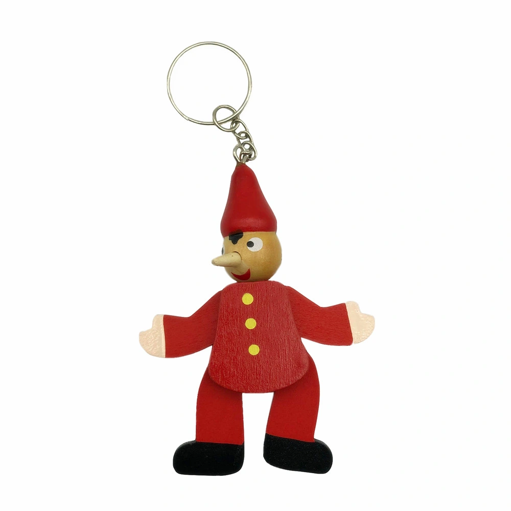 Pinocchio Cartoon Wooden Souvenir Keychains