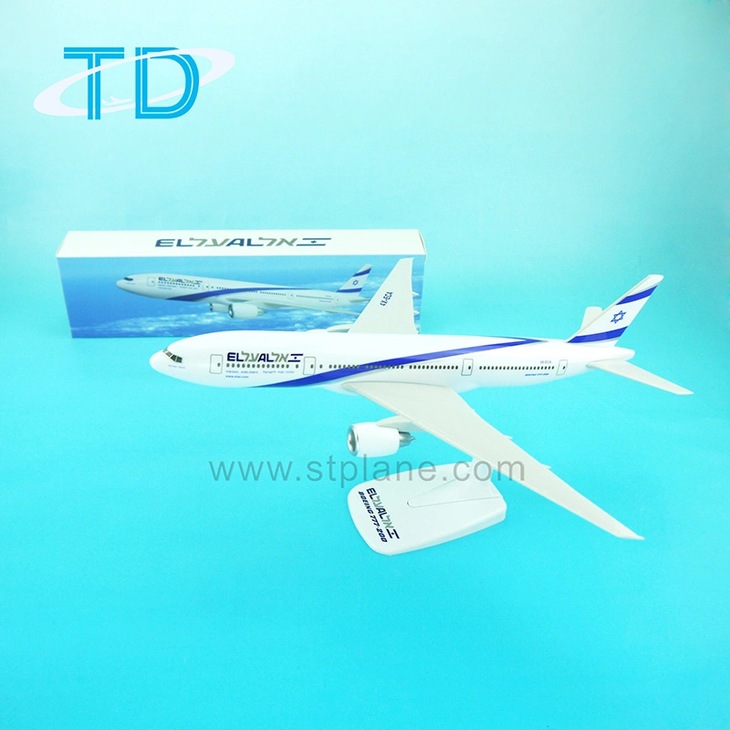 ABS Plasitc Aviation B777-200 1: 200 32cm EL Al Model Jet