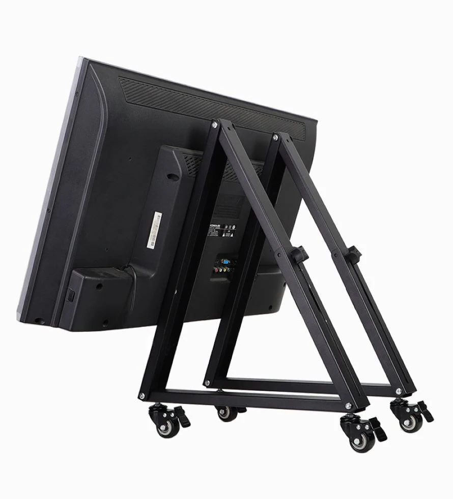 Soporte de monitor de baja altura con ruedas para Flat TV de pantalla curvada