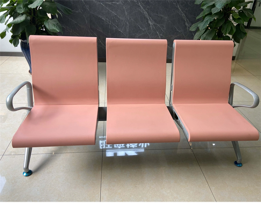 Modern Metal 3 Seats Public Reception Hospital Airport Waiting Bench Chair