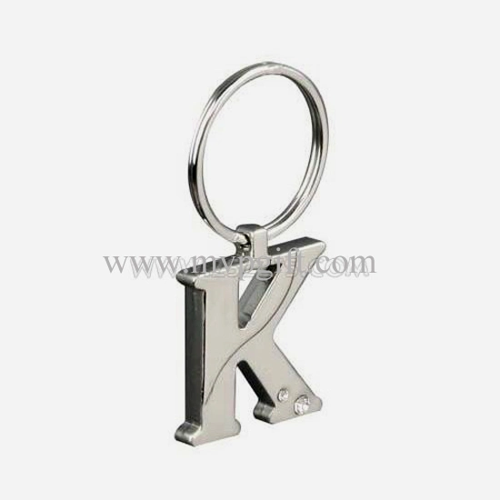 Custom Metal Silver ABC Key Chain for Promotional Gift