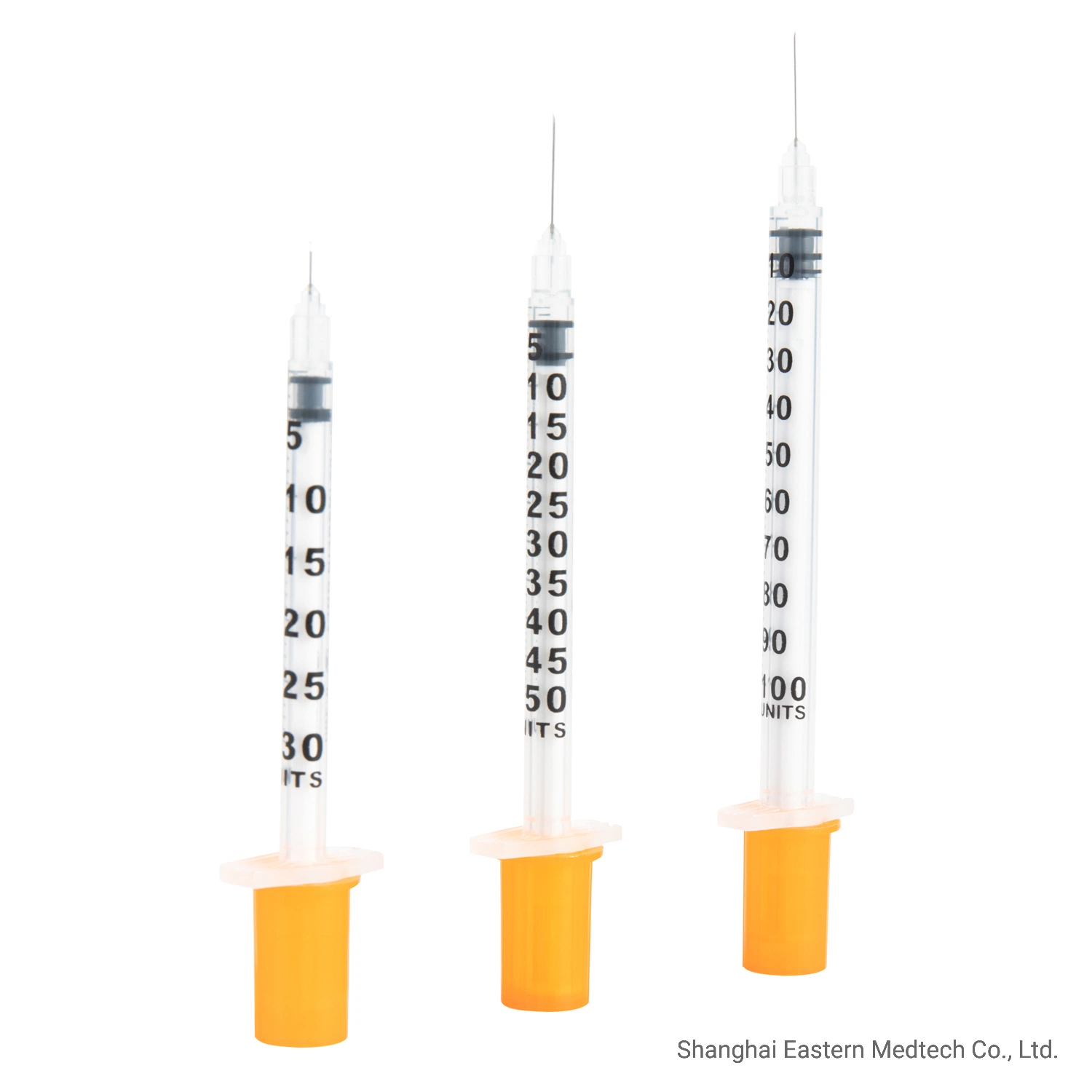 Medical Supply Disposable Insulin Injection Use CE and ISO Certificated Eto Sterilized U-100/U-40 Insulin Syringe