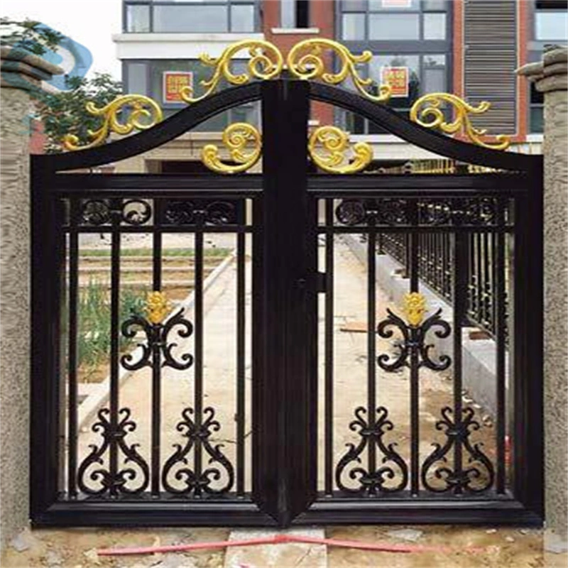 Luxury Top-Selling Cast Aluminum Antique Metal Courtyard Gate with Swing Door