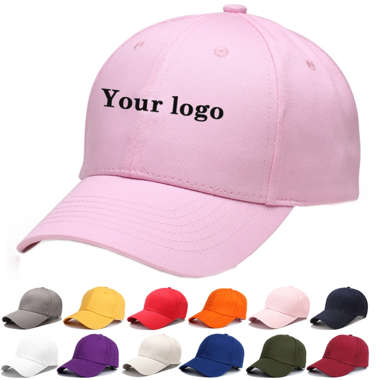 Classic Your Logo Customize Adult Blank Solid Sports Cotton Baseball Cap