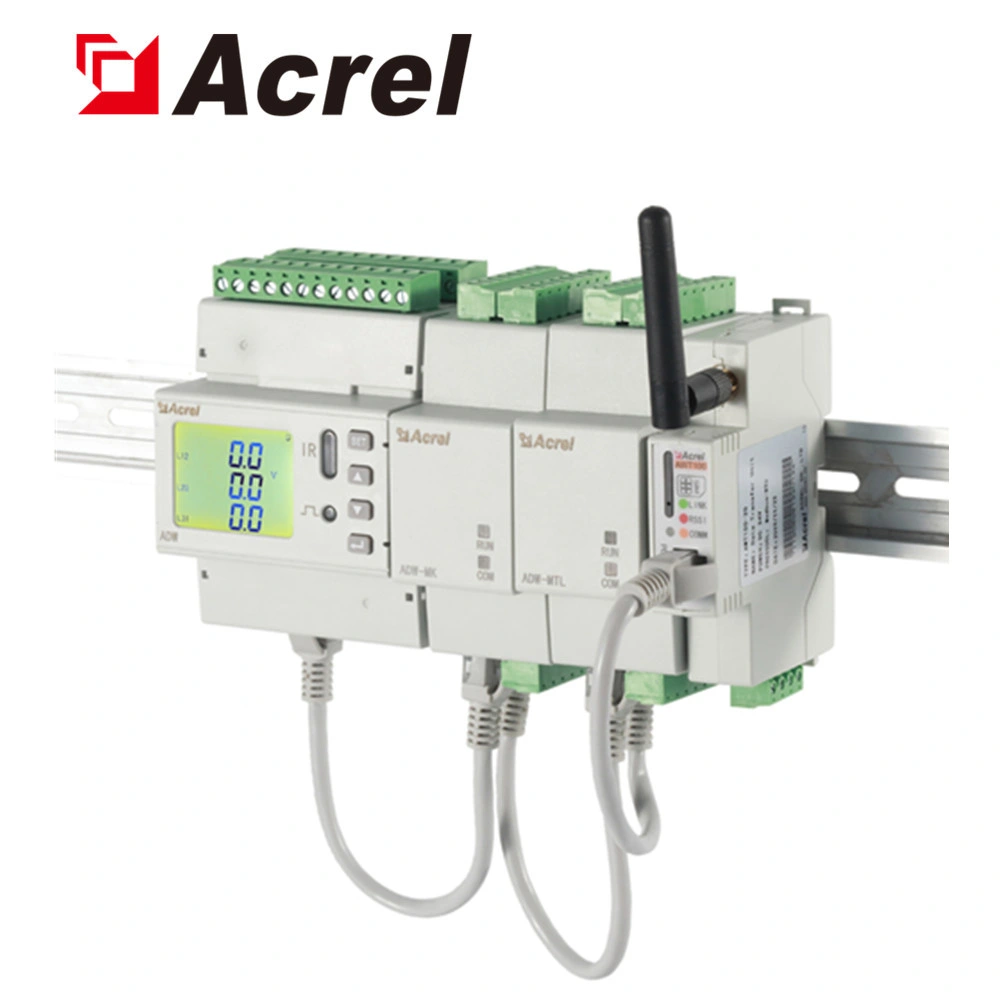 Bucle múltiple Acrel Iot Trifásico Trifásico Modular LCD Digital Analizador de Potencia Medidor de Potencia Medidor de energía Adw210-S10-1S