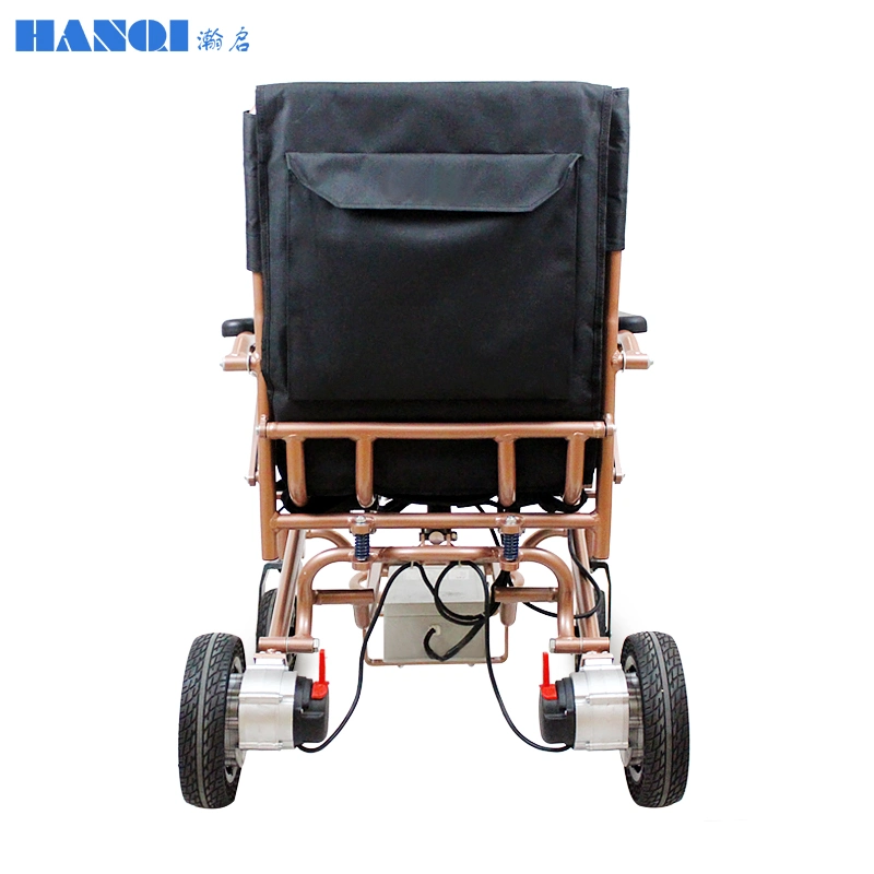 Hanqi Practical Lithium Battery Powered Ultri Light Portable Brushless Motor Power Electric Wheelchair