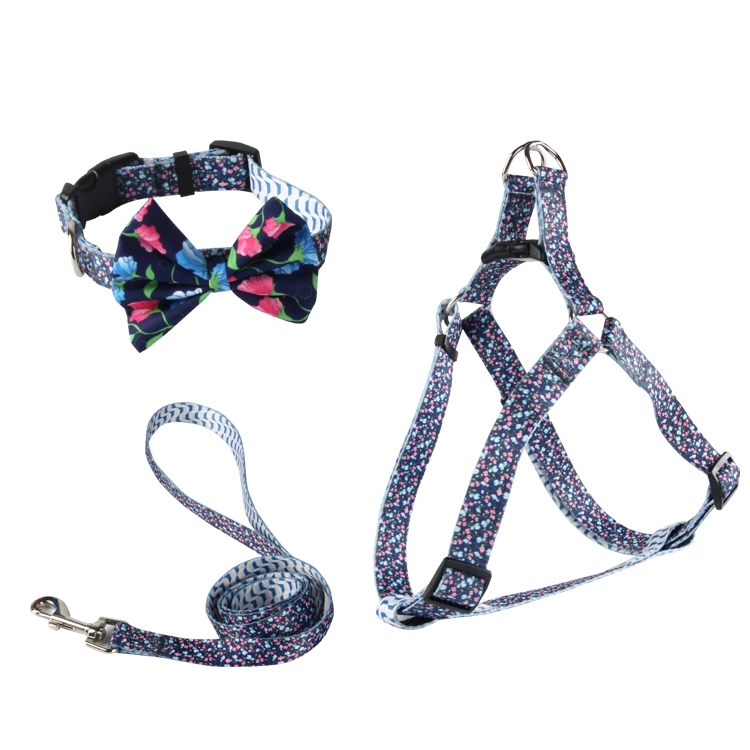 Cute 2 in 1 Reversible Dog Harness with Pet Collar Leash