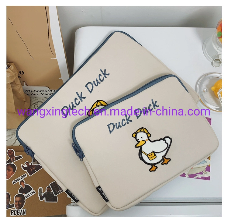 Wholesale/Supplier Cartoon Animal Embroidery Liner Bag Heart Soft Girl Tablet Storage Bag Tablet Computer Laptop Bag