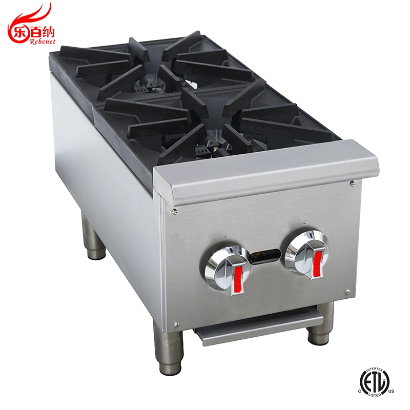 Graveur de comptoir commercial 4 cuisinière à gaz cuisinière en acier inoxydable de haute qualité de l'équipement de cuisine (6G-TR4)