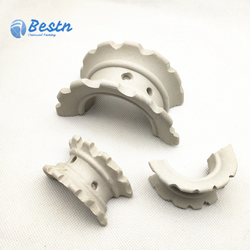 Ceramic Random Packing Ceramic Imtp Super Intalox Saddle Rings Packing Media