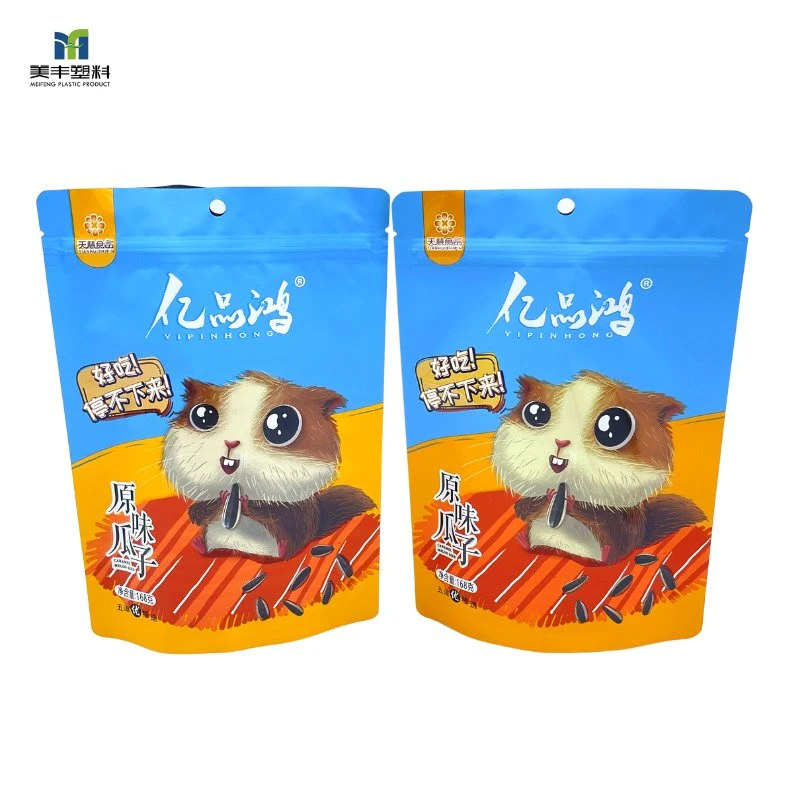 Impresión personalizada de bolsa de pie con cierre hermético de plástico Doypack de aluminio para snacks de mascotas envasados en bolsa de retorta con cremallera.