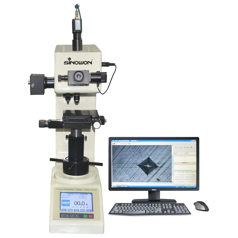 Controle de software Semi-Automático Instrumento de Teste de dureza Vickers com tela sensível ao toque