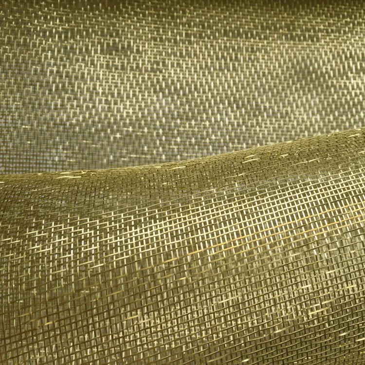 Glass Laminated Mesh Xy-R-09 Architectural Brass Woven Mesh Fabric