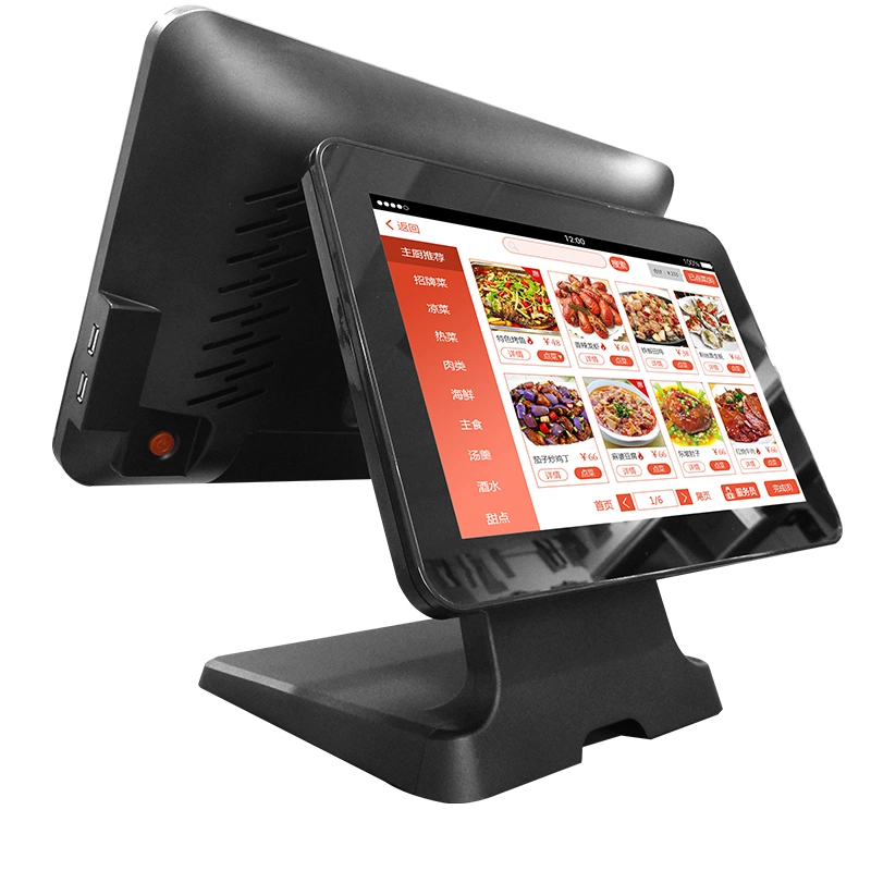 Fábrica POS terminales de máquina pantalla doble ordenador OEM todos En una pantalla táctil POS System Retail Software Android/Wins POS Máquina