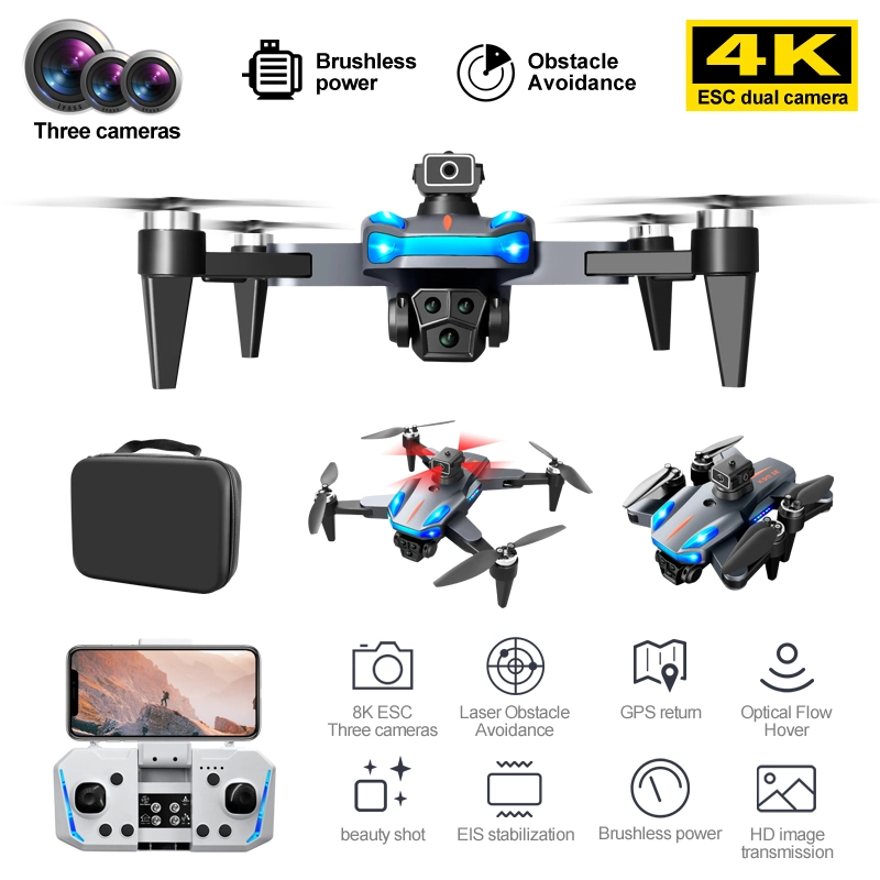 K911 Se Brushless Motor Drone 3-Camera Obstacle Avoidance Foldable GPS Quadcopter with 1 Battery - EU Plug