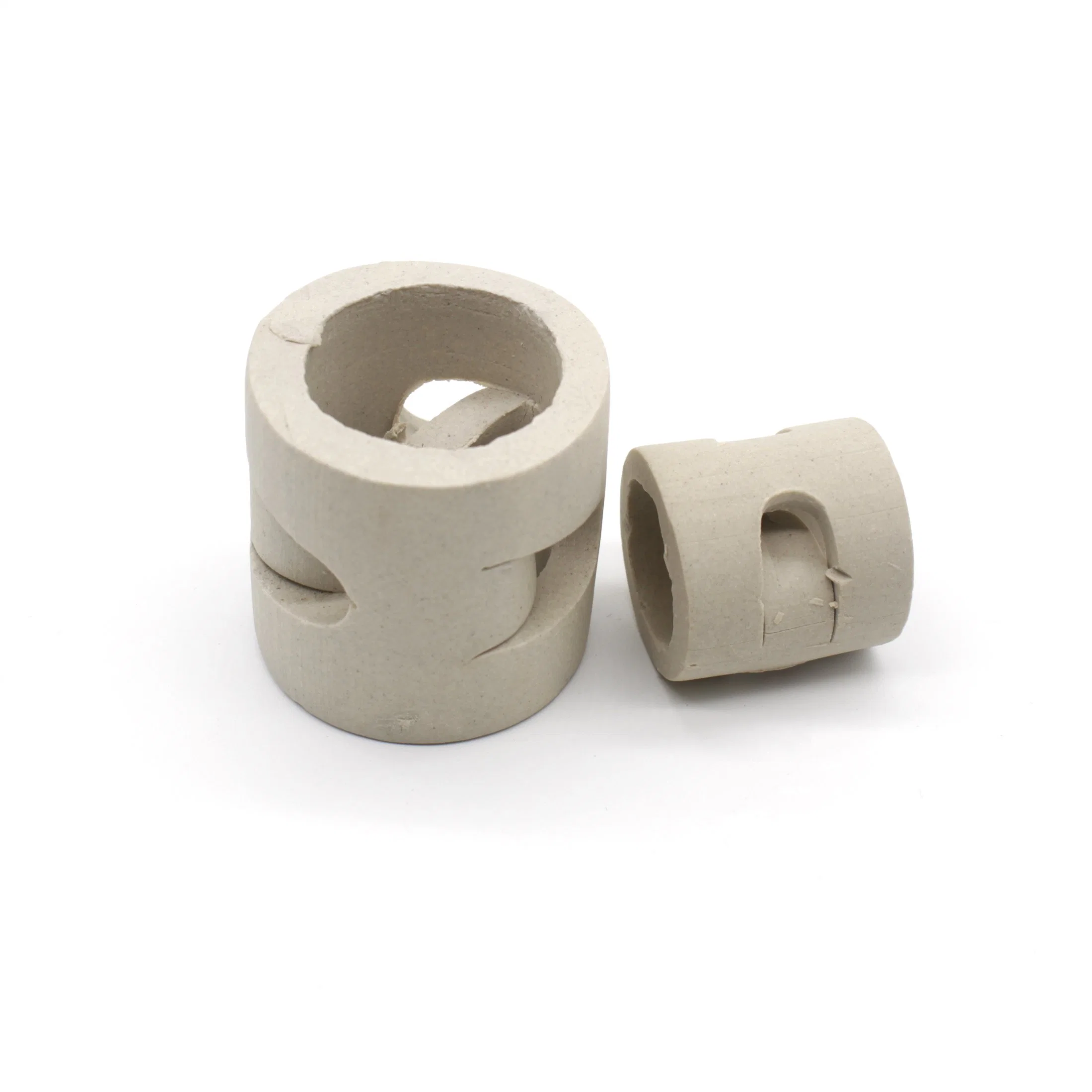 Embalagem cerâmica aleatória de 38 mm Embalagem cerâmica Pall Ring Embalagem química para Torre de absorção de ácido sulfúrico