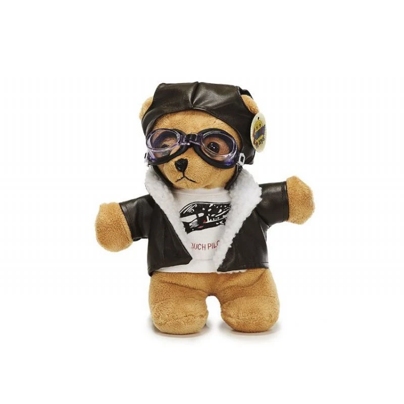 Aviator Bear Sitting Animal Teddy Plush Full Set Children Gift Toys