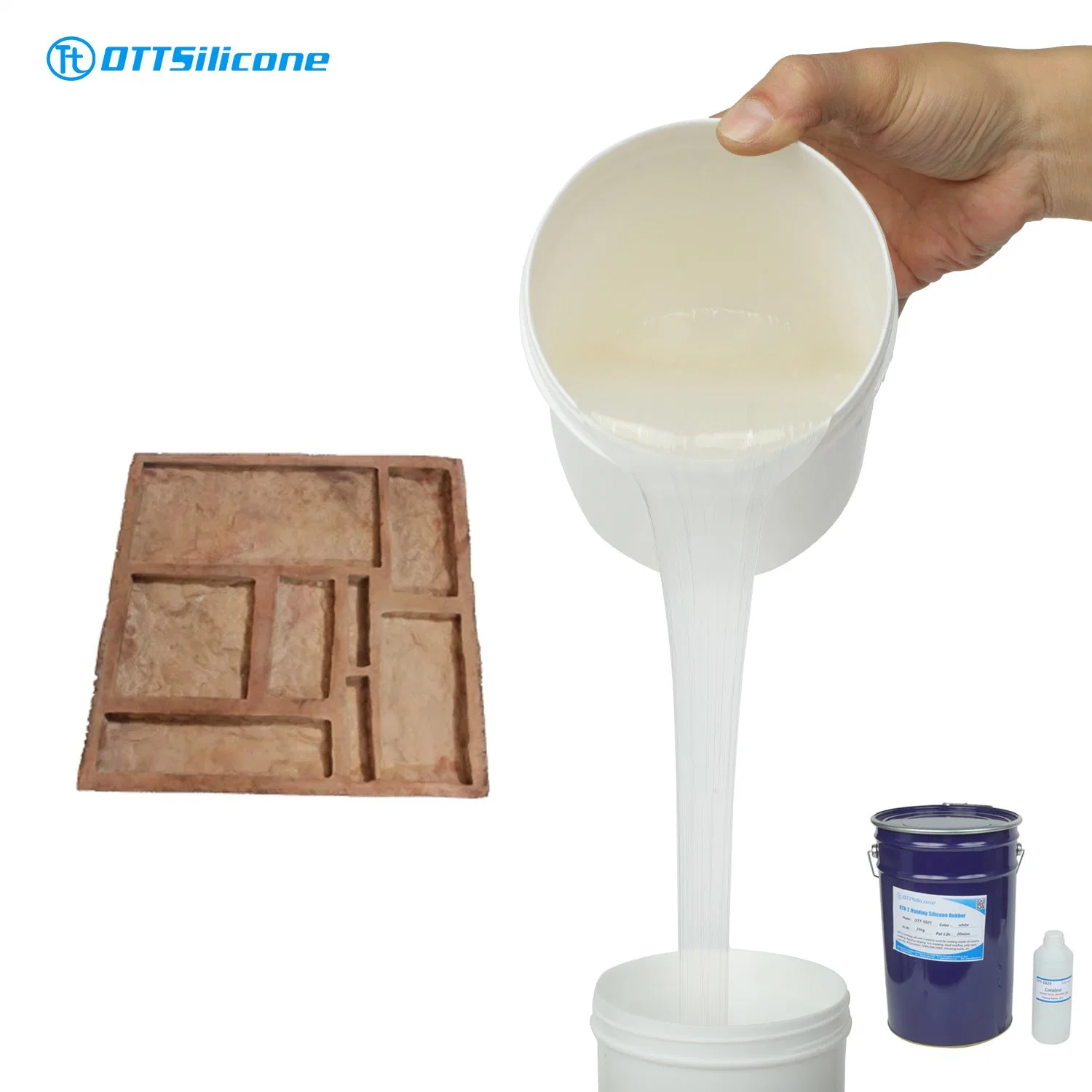 Flexible Silicone Rubber Slow Cure Mould Liquid Silicone for Concrete Stone Molding