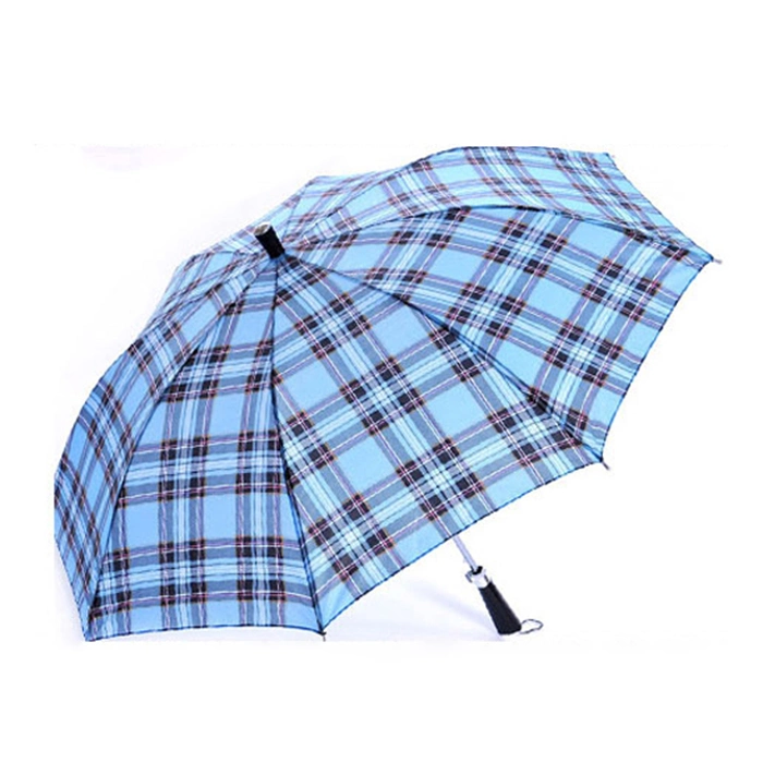 Promoção exterior 23 polegadas/gentil Senhora Dom Plaid Material/Fabric reta pequena chuva de vento Umbrella para empresas/Trabalho