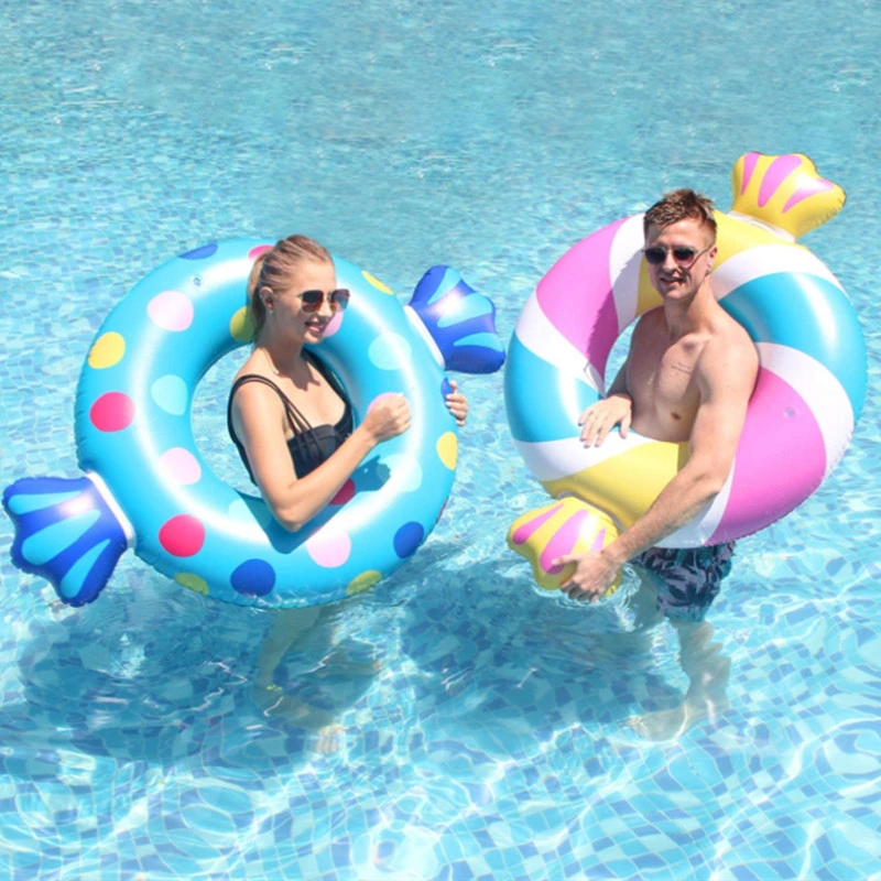 Inflatable 39'' Candy Swim Rings for Adults