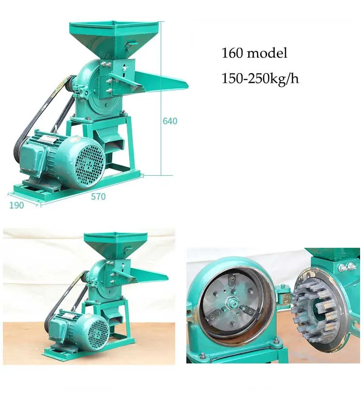 Poultry Farm Home Use Mini Small Corn Grinder Maize Grinding Grain Corn Flour Mill Machine