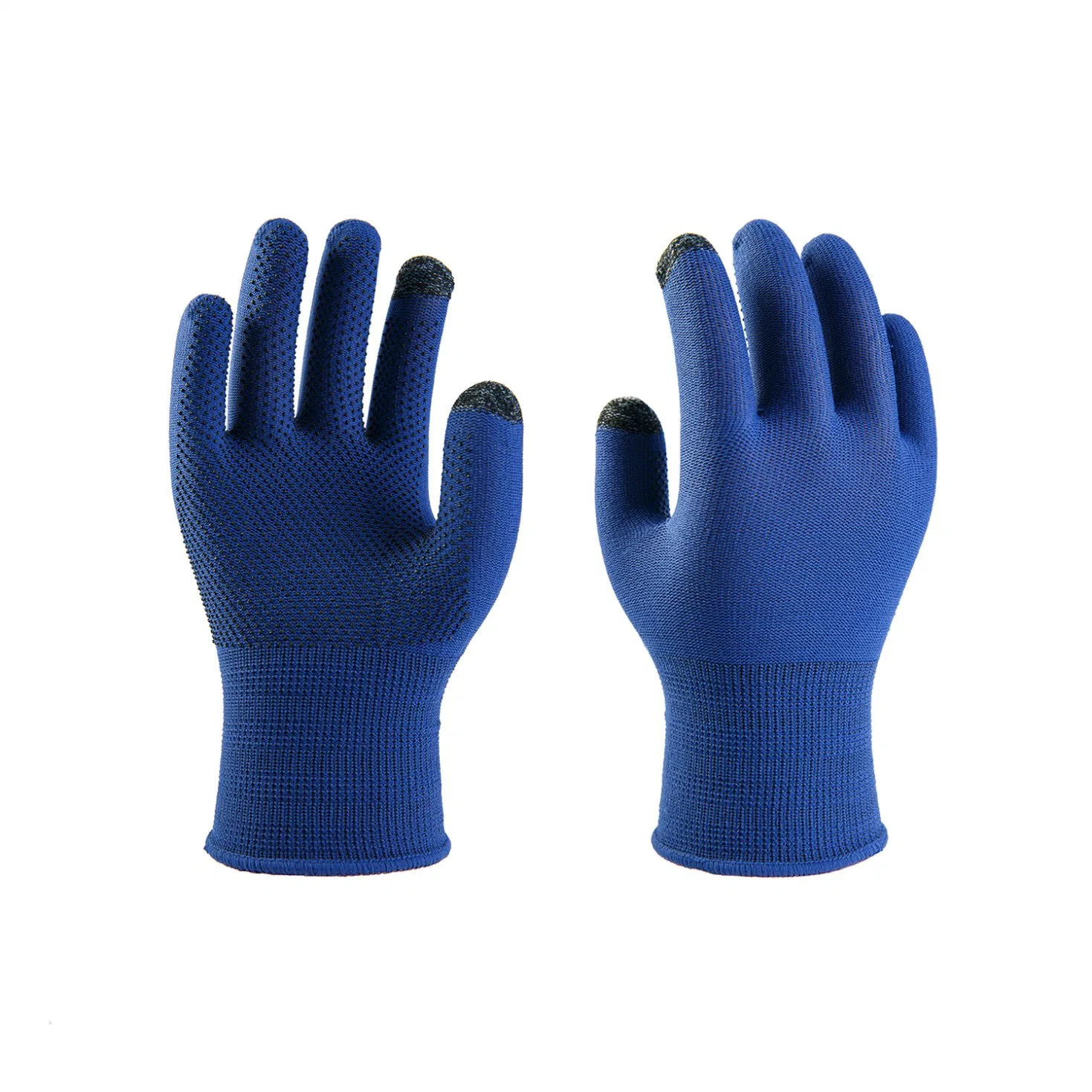 Precio de fábrica Ultra-Thin 13 calibre PVC punteado no-Slip conductor Touch Guantes de trabajo de pantalla