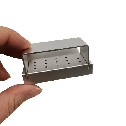 15 Holes Aluminum Opening Autoclavable Aluminum Dental Bur Sterilizing Holder Stand Block Disinfection Box