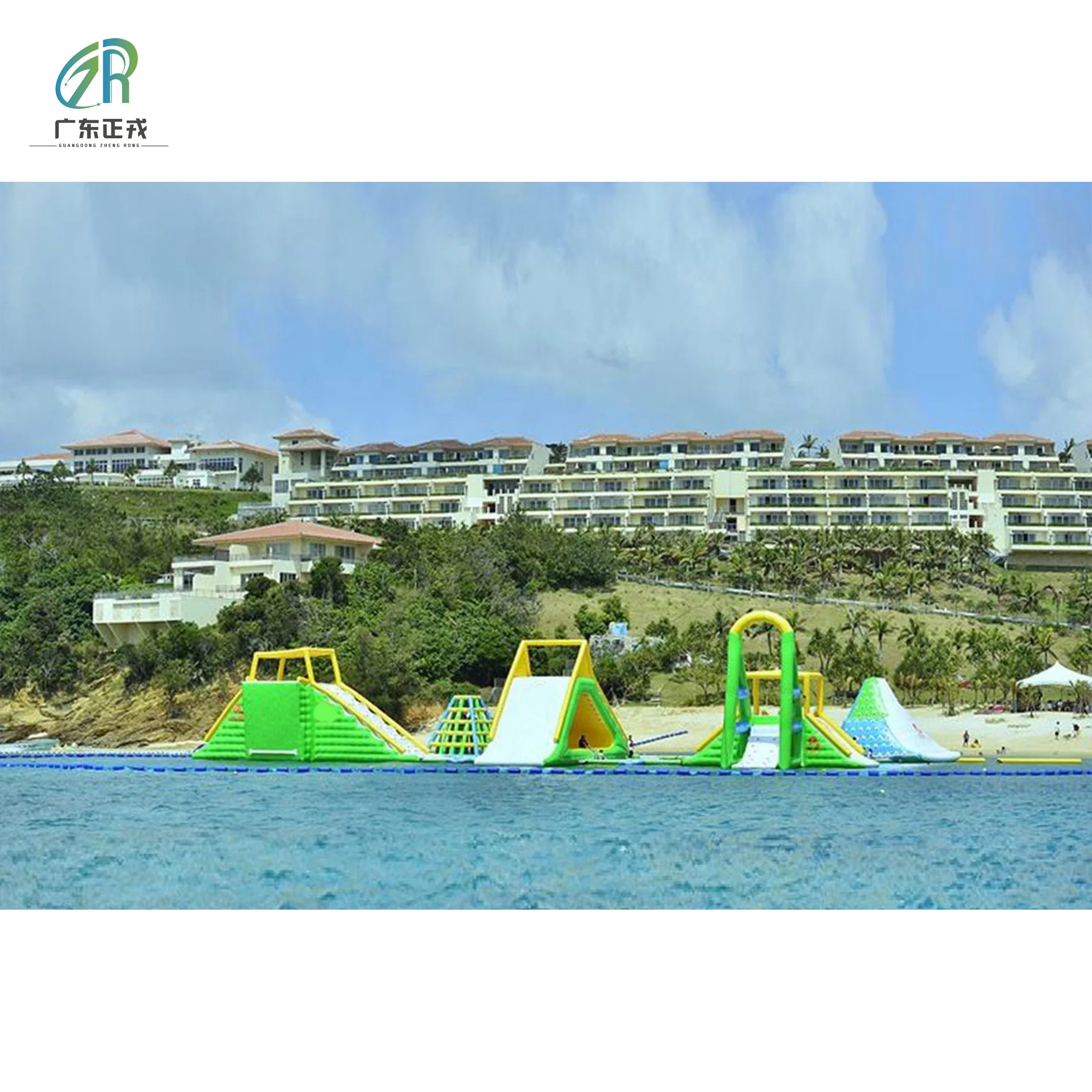 Commercial Mobile Land Inflatable Ground Water Park with Climbing & Slide Model for Sale