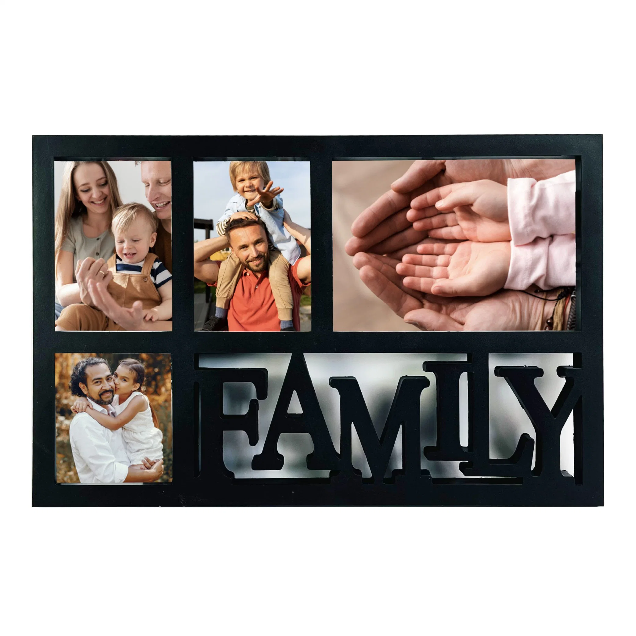 Black Collage Photo Frame with 16 Opening