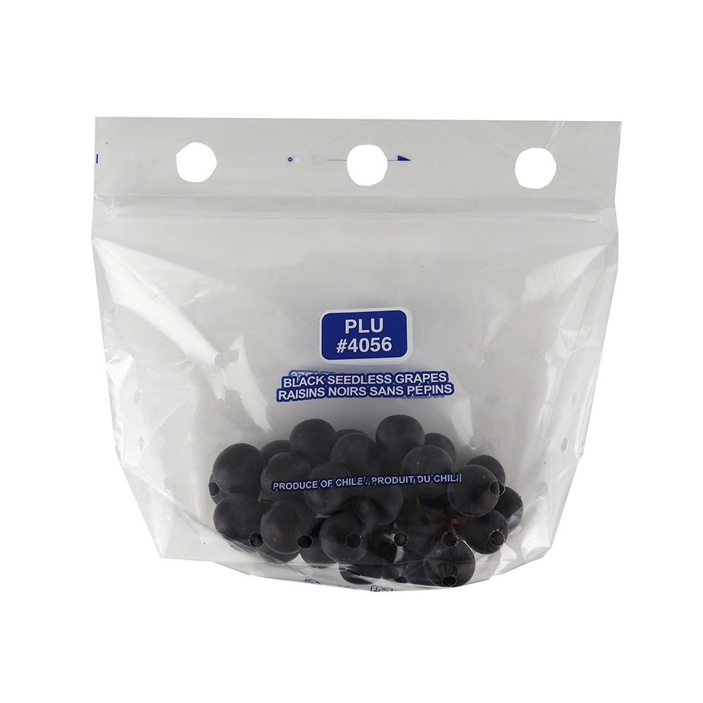 Special Fruit Packaging for Supermarket Fruit Shop with Ziplock Plastic Grape Bag