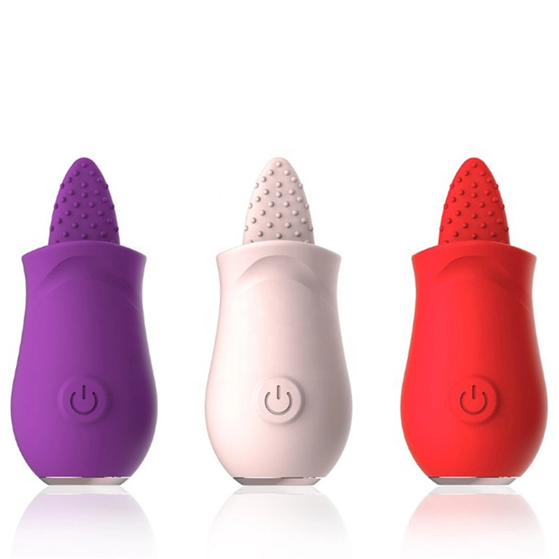 Silicone Tongue Licking Nipple Stimulator 10 Adjustable Vibration Sex Toys for Women and Couples