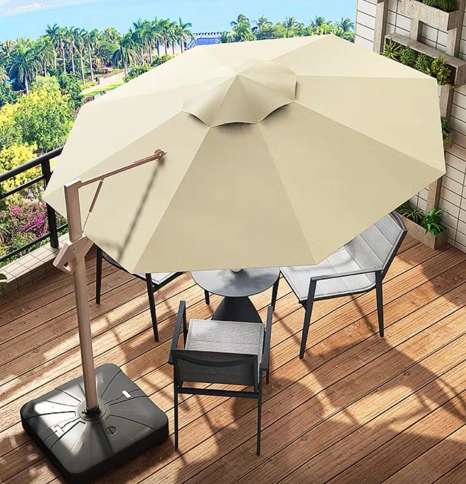 Outdoor Garden Restaurant Shade Single Top Luxury Hydraulic Cantilever Cafe Guarda-chuva Pátio Tent