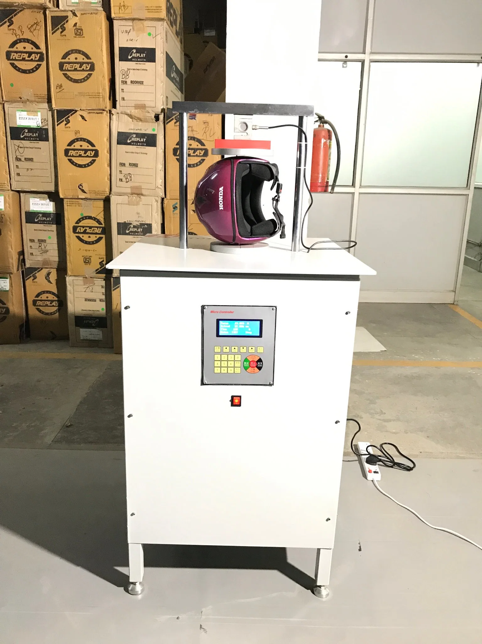 Helmet Lateral Force Measurement Assembly Testing Machine