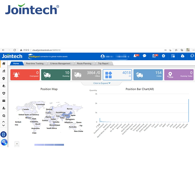Jointech Free Web Based GPS Server Tracking Software and GPS Locator Platform System
