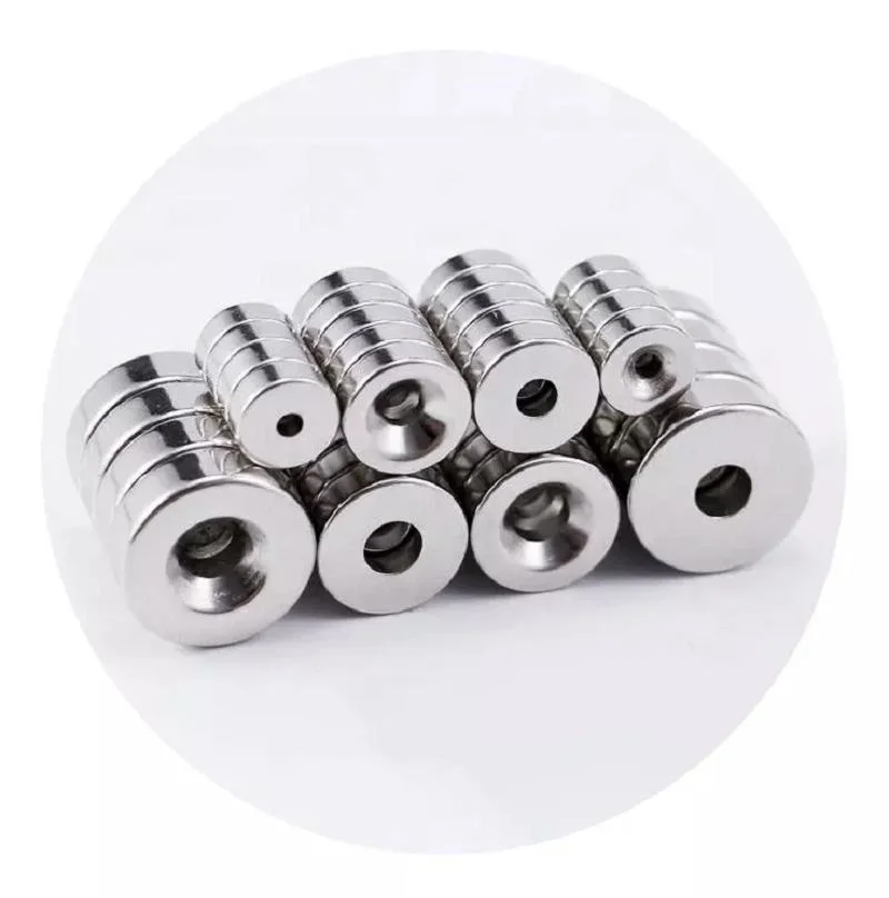 High quality/High cost performance  Strong Neodymium Magnet Permanent Hollow Cylinder Round Circle Neodymium Magnetic Materials