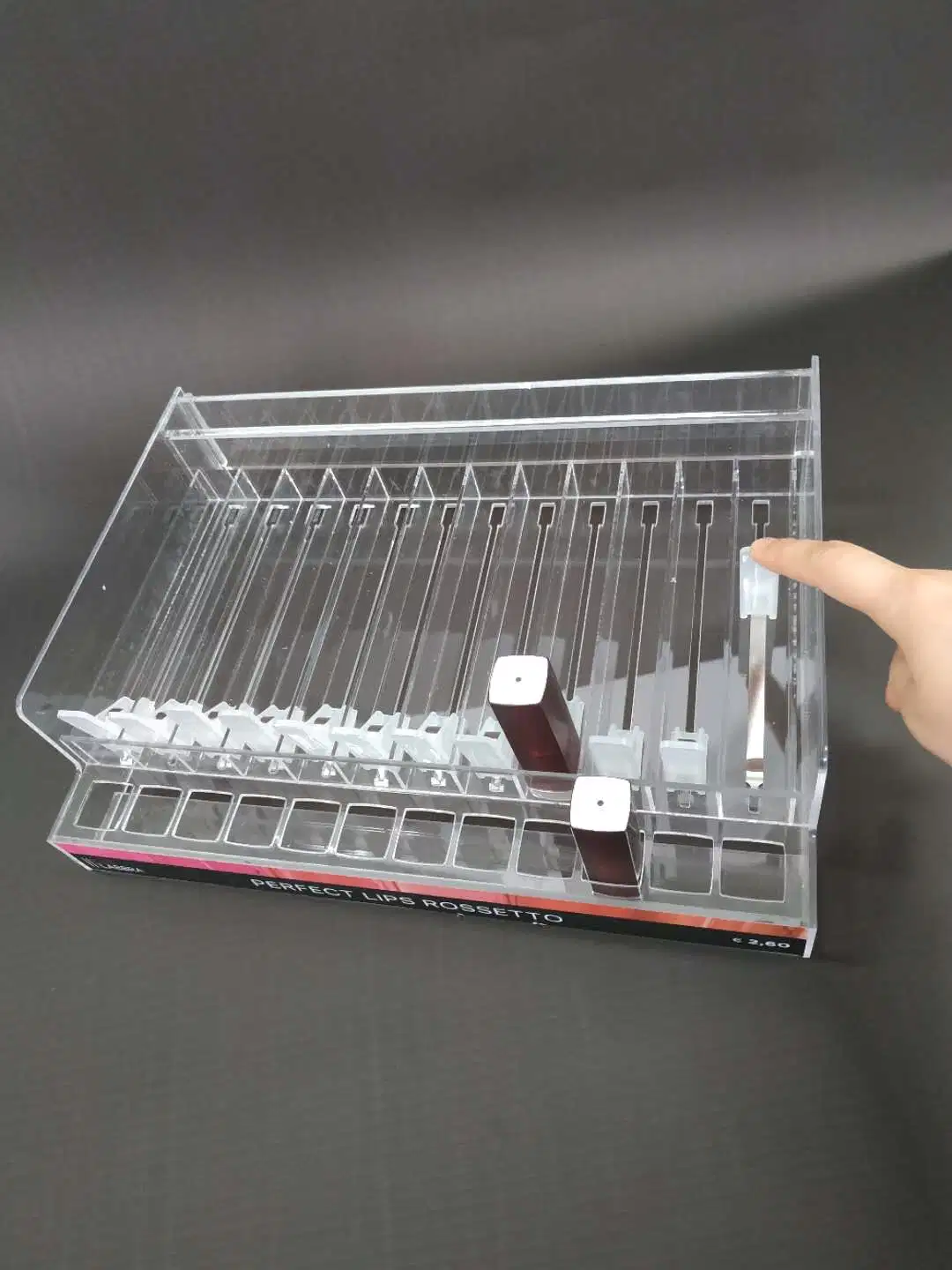 POS Lip Sticks Acrylic Display Box Cosmetic Retail Box for Stores