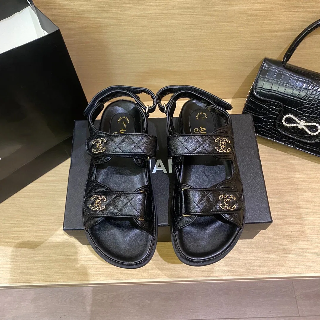 Оптовая продажа 1: 1 Clone Luxury Brand Slippers Sandals Genuine Leather Material, High Quality