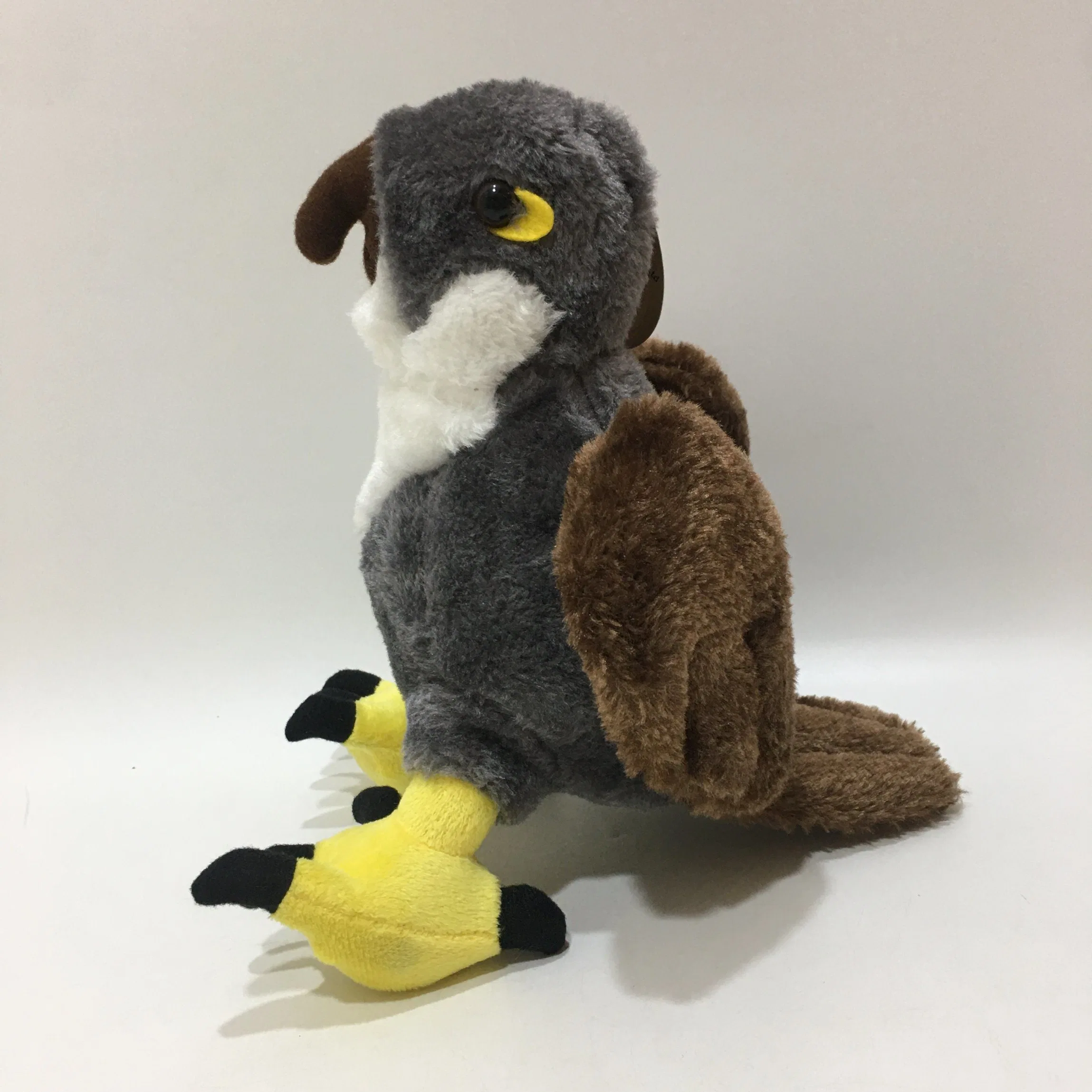 23 Cm Wholesale/Supplier OEM Stuffed Eagle Plush Toy for Kids Education, Promotion Gift & Home Decoration