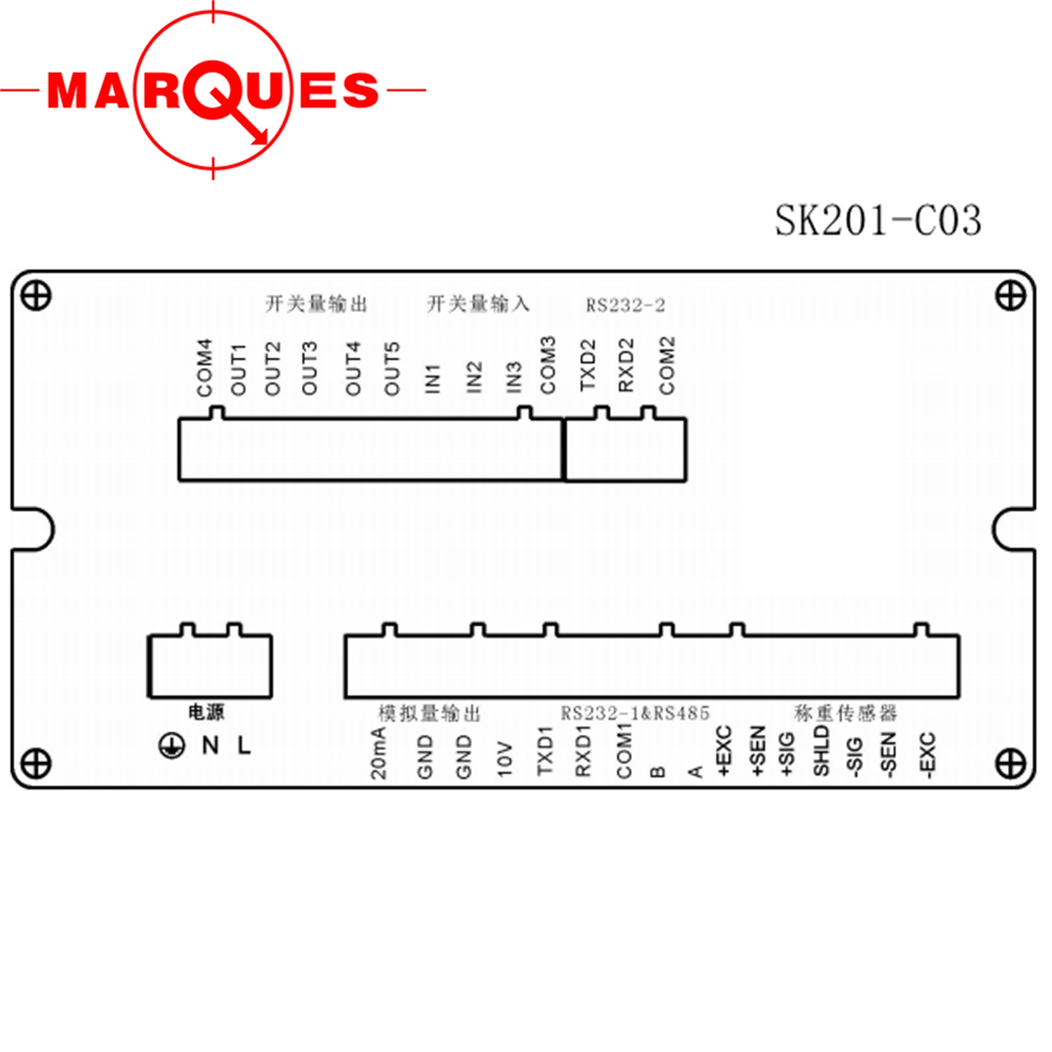 Indicador de Controle de Pesagem Eletrônica Analógica para Campos de Controle Industrial.