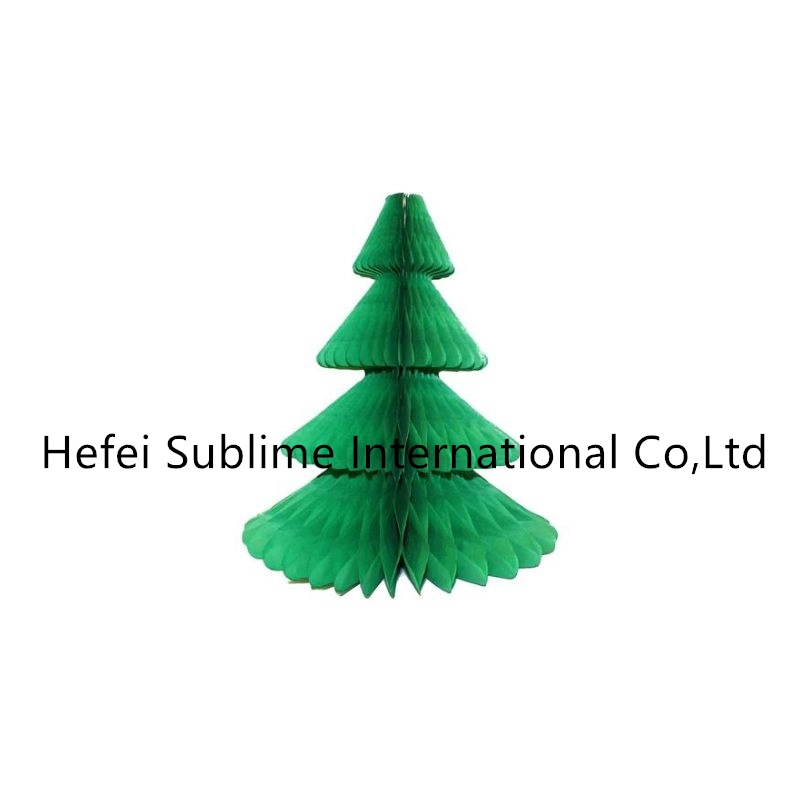 Árvore de Natal Honeycomb decorações_Green Ombre conjunto 3