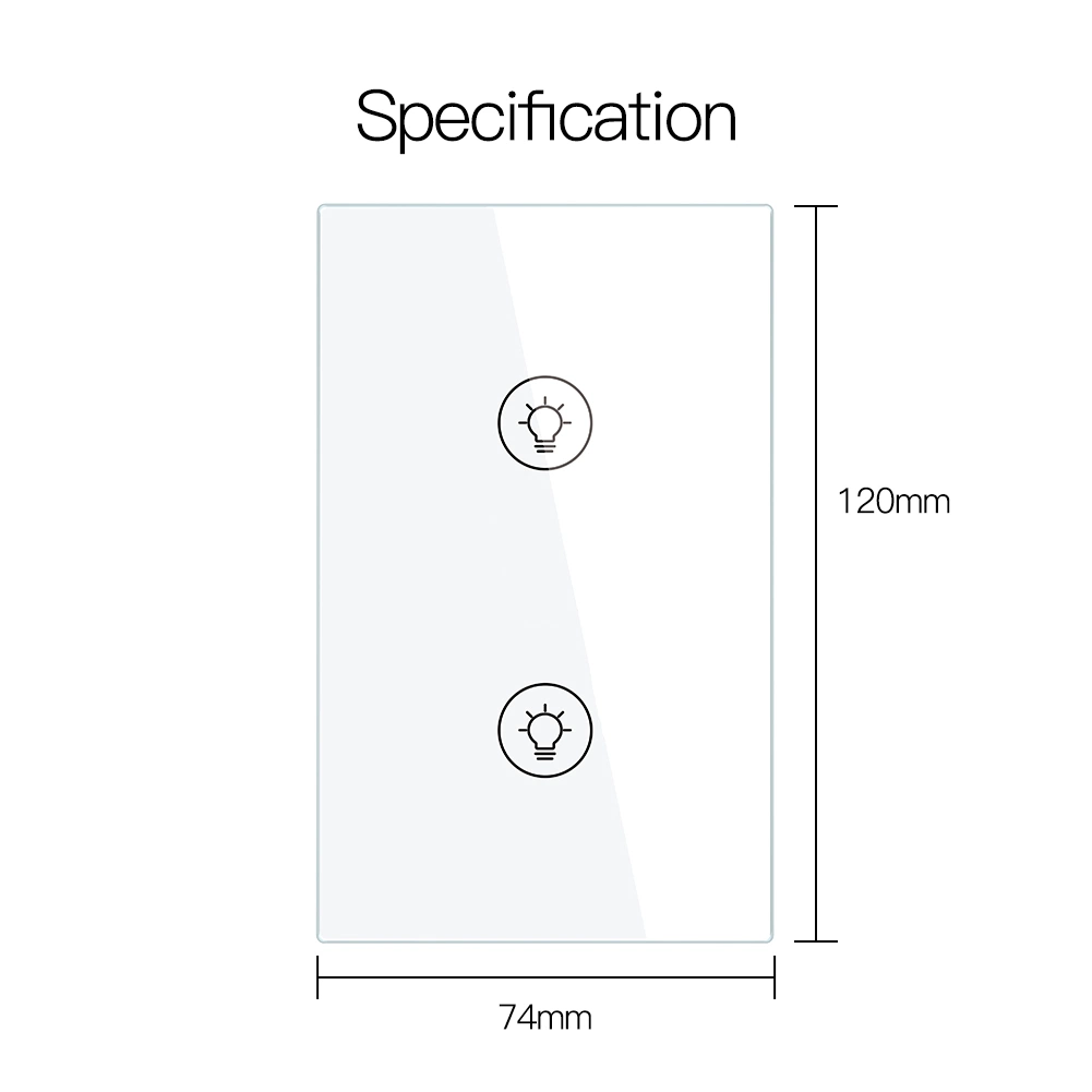 Zigbee Multi-Gang Smart Light Dimmer Switch Independent Control Smart Life/Tuya APP Relay Status Backlight Switch